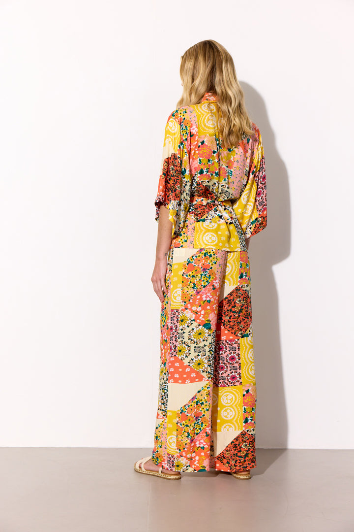 HUNKØN Madelaine Shirt Skjorter Yellow Patchwork
