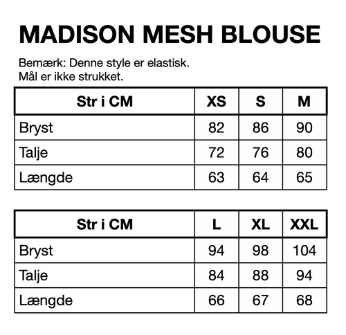 HUNKØN Madison Mesh Blouse Bluser Multiverse Art Print