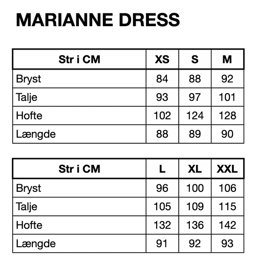 HUNKØN Marianne Dress Kjoler Black