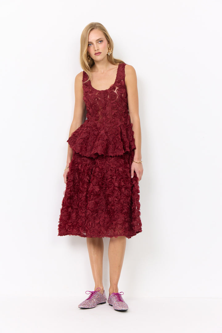 HUNKØN Marianne Skirt Nederdele Burgundy