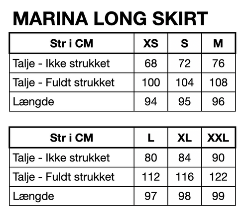 HUNKØN Marina Long Skirt Nederdele Ocean Life Art Print