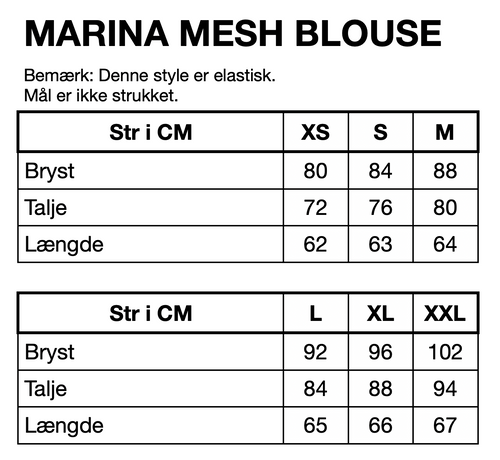 HUNKØN Marina Mesh Blouse Bluser Ocean Life Art Print