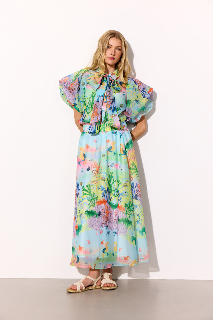 HUNKØN Marina Shirt Skjorter Ocean Life Art Print