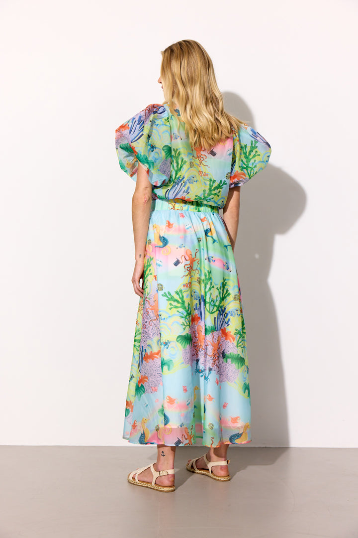 HUNKØN Marina Shirt Skjorter Ocean Life Art Print