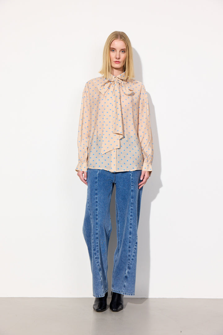 HUNKØN May Shirt Skjorter Cream