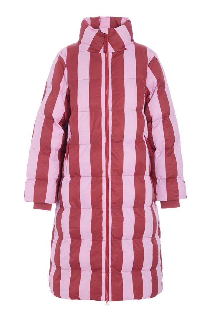 HUNKØN Merle Coat Frakker Red Striped