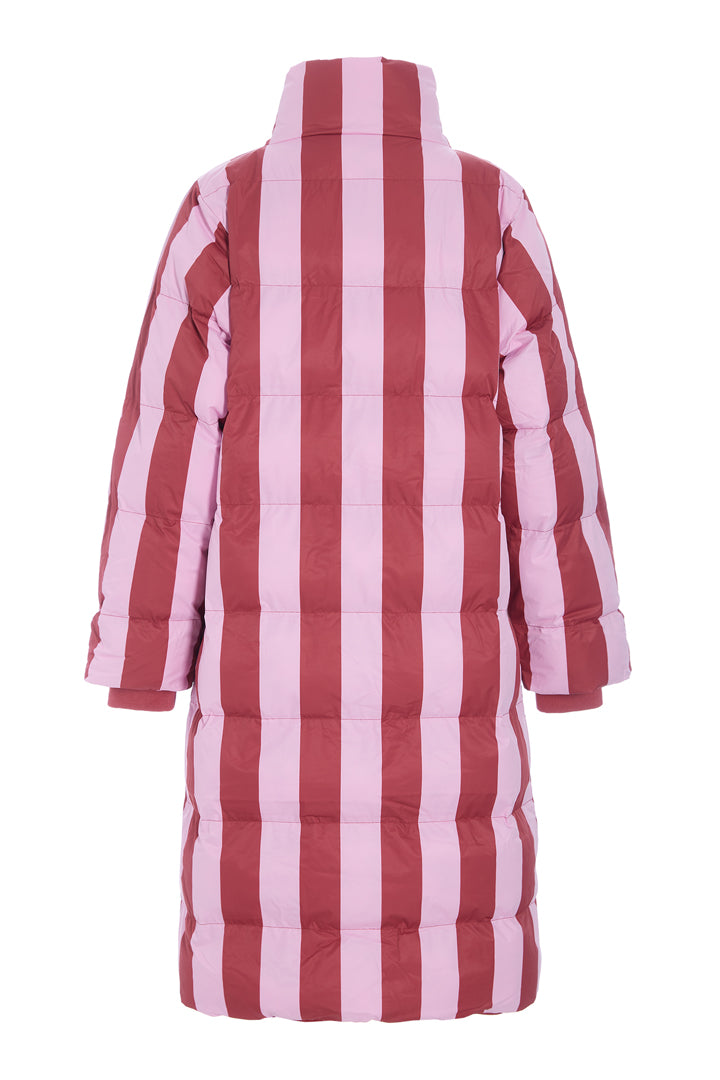HUNKØN Merle Coat Frakker Red Striped