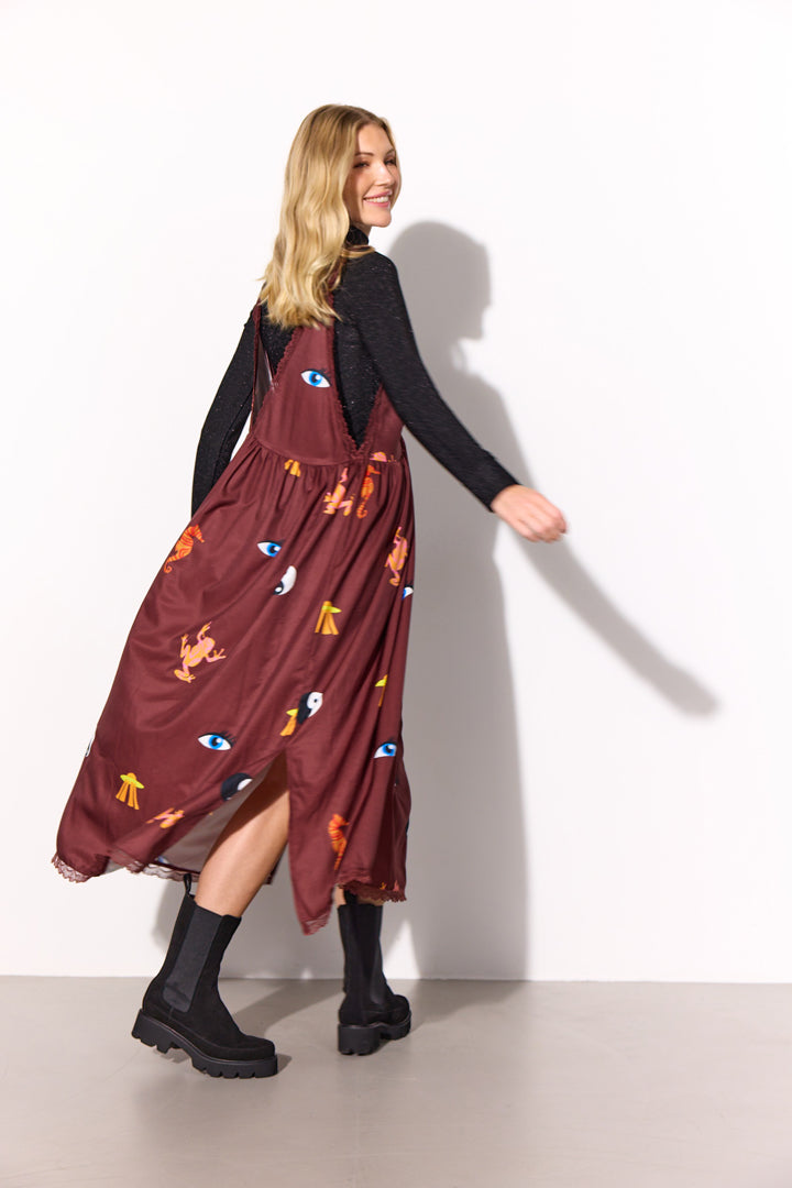HUNKØN Mirabelle Dress Kjoler Trippy Tales Art Print