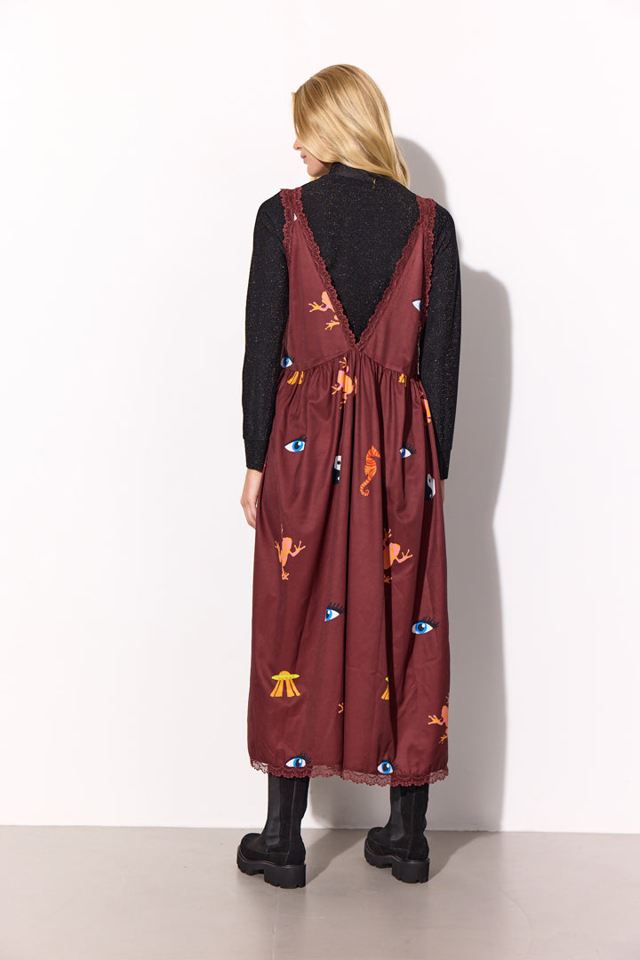 HUNKØN Mirabelle Dress Kjoler Trippy Tales Art Print