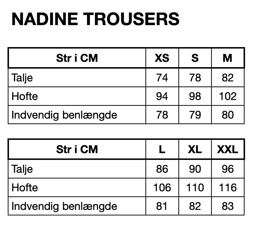 HUNKØN Nadine Trousers Bukser Black