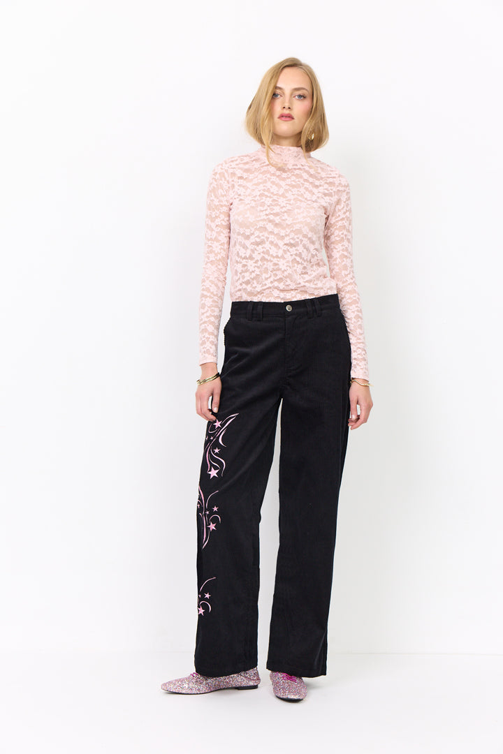 HUNKØN Nadine Trousers Bukser Black