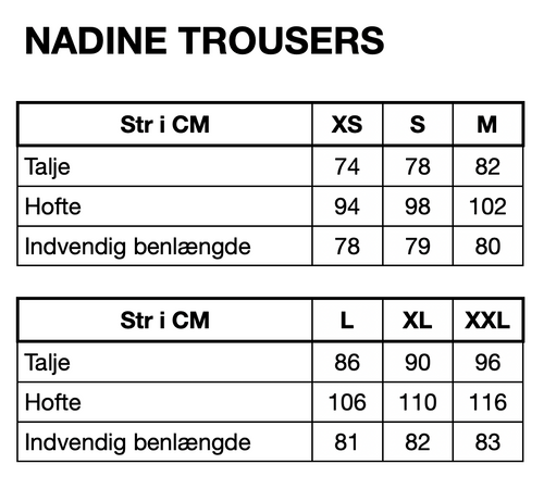 HUNKØN Nadine Trousers Bukser Navy