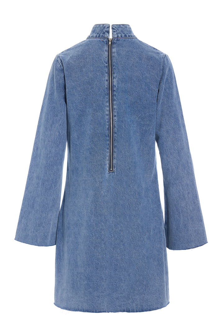 HUNKØN Nala Denim Dress Kjoler Stonewash Denim