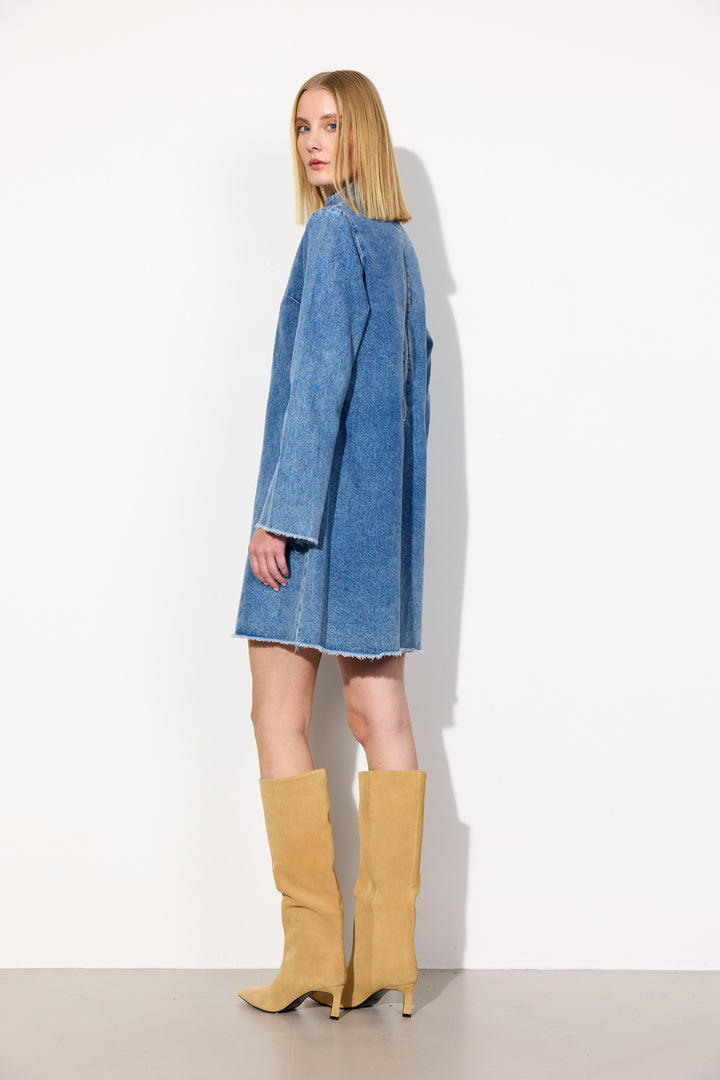 HUNKØN Nala Denim Dress Kjoler Stonewash Denim