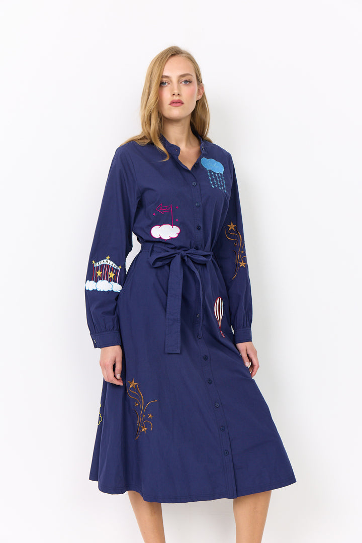 HUNKØN Nicole Dress Kjoler Navy