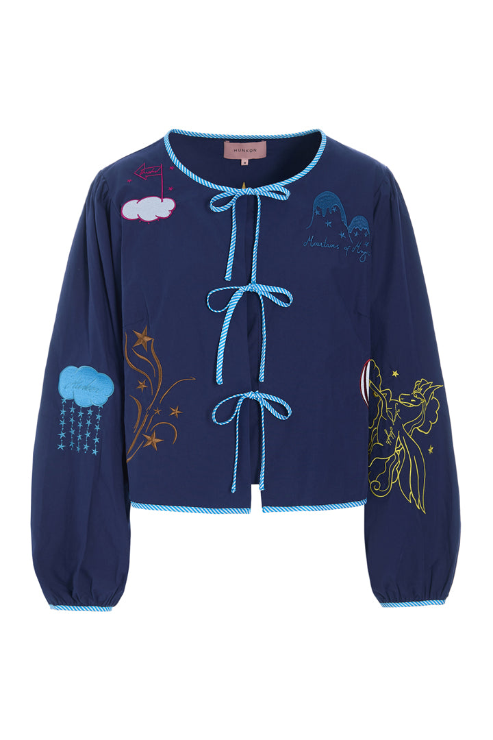 HUNKØN Nicole Shirt Skjorter Navy