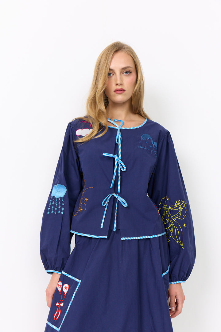 HUNKØN Nicole Shirt Skjorter Navy