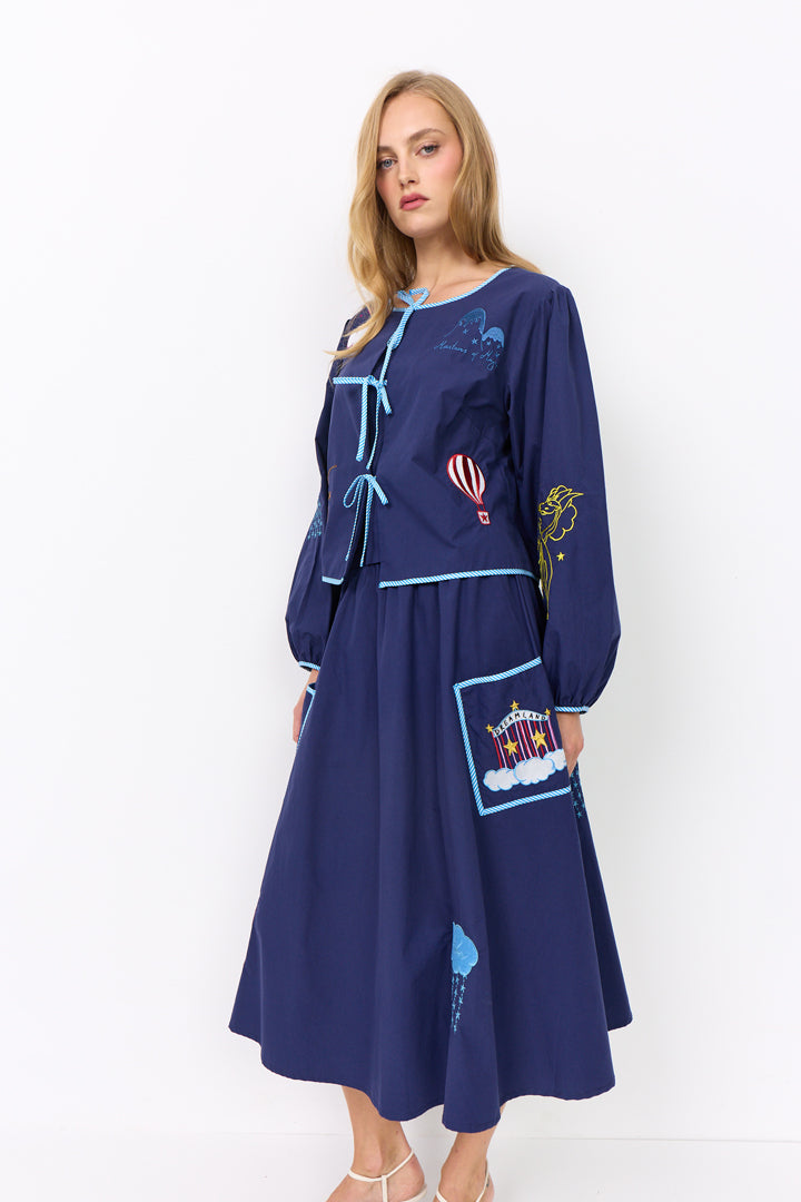 HUNKØN Nicole Skirt Nederdele Navy