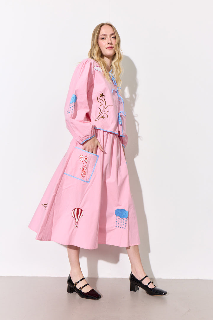 HUNKØN Nicole Skirt Nederdele Pink