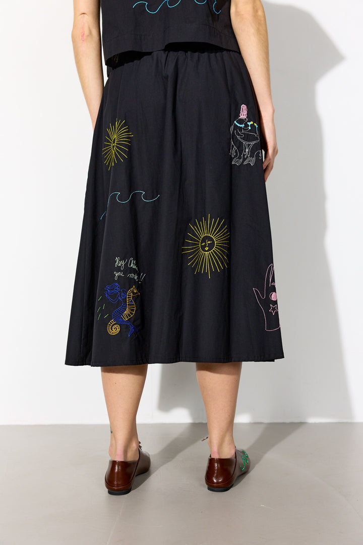 HUNKØN Nima Skirt Nederdele Black