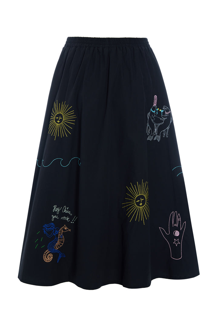 HUNKØN Nima Skirt Nederdele Black