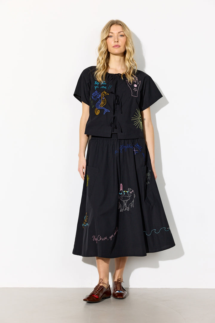 HUNKØN Nima Skirt Nederdele Black