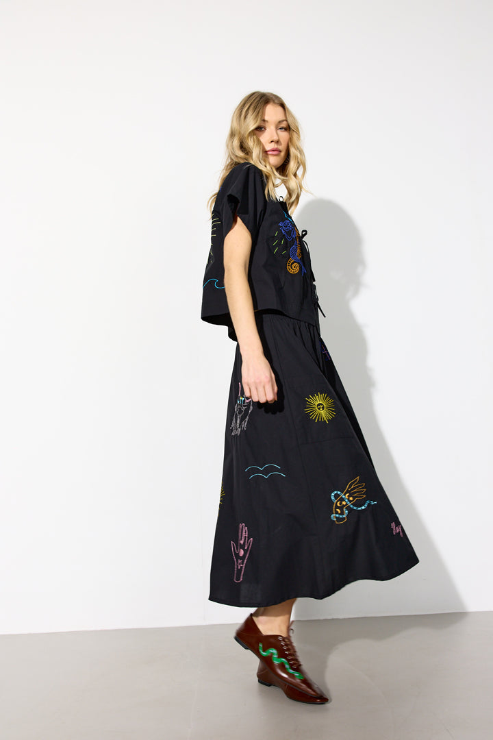 HUNKØN Nima Skirt Nederdele Black