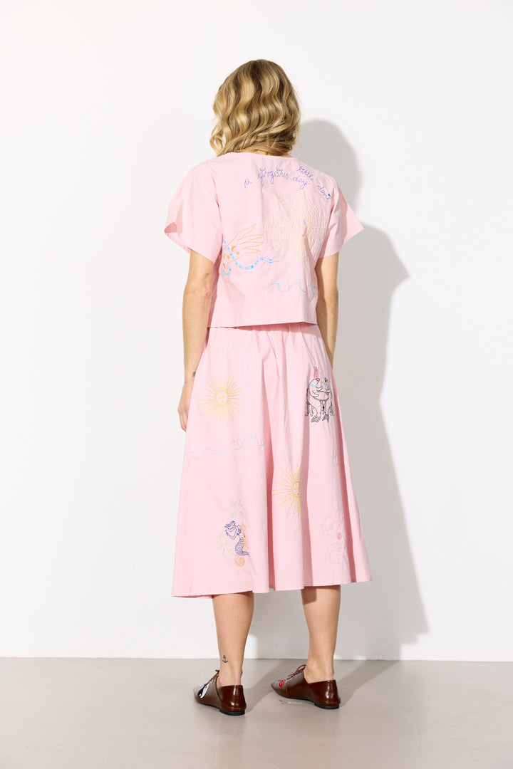 HUNKØN Nima Skirt Nederdele Rose