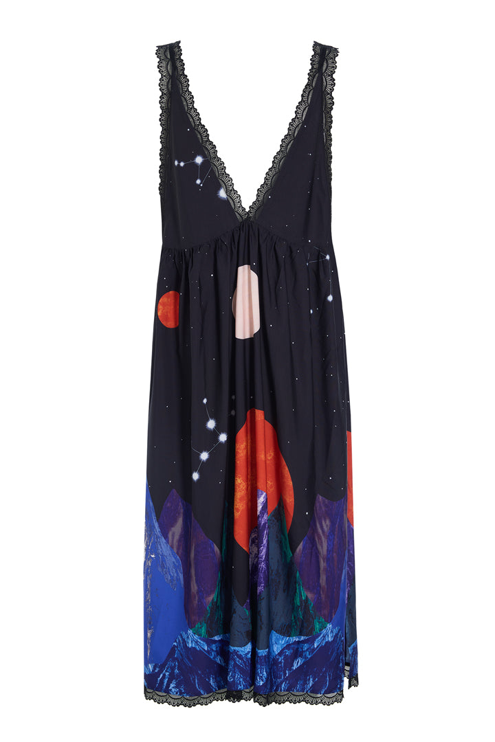 HUNKØN Nora Dress Kjoler Outer Space Art Print