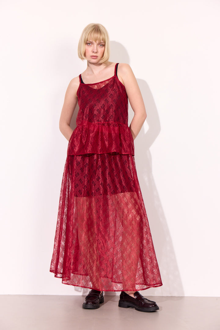 HUNKØN Ofelia Skirt Nederdele Zinfandel