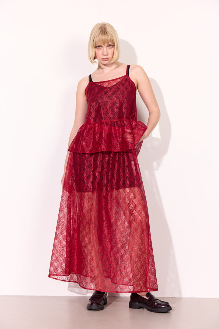 HUNKØN Ofelia Skirt Nederdele Zinfandel