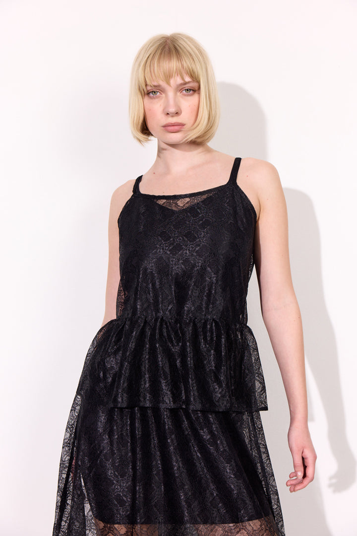 HUNKØN Ofelia Top Toppe Black