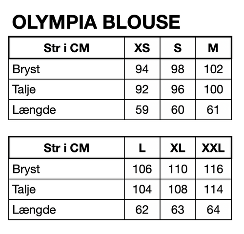 HUNKØN Olympia Blouse Bluser Black