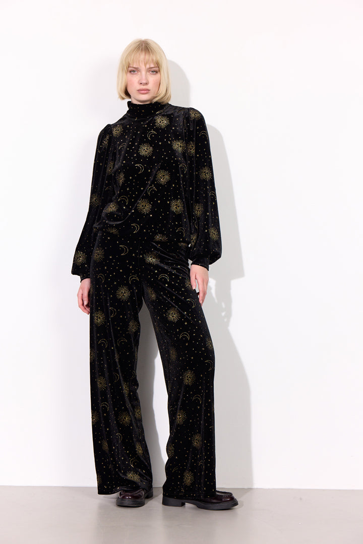 HUNKØN Olympia Blouse Bluser Black