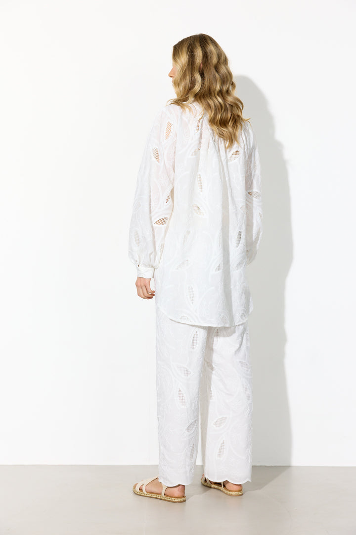 HUNKØN Orla Trousers Bukser White