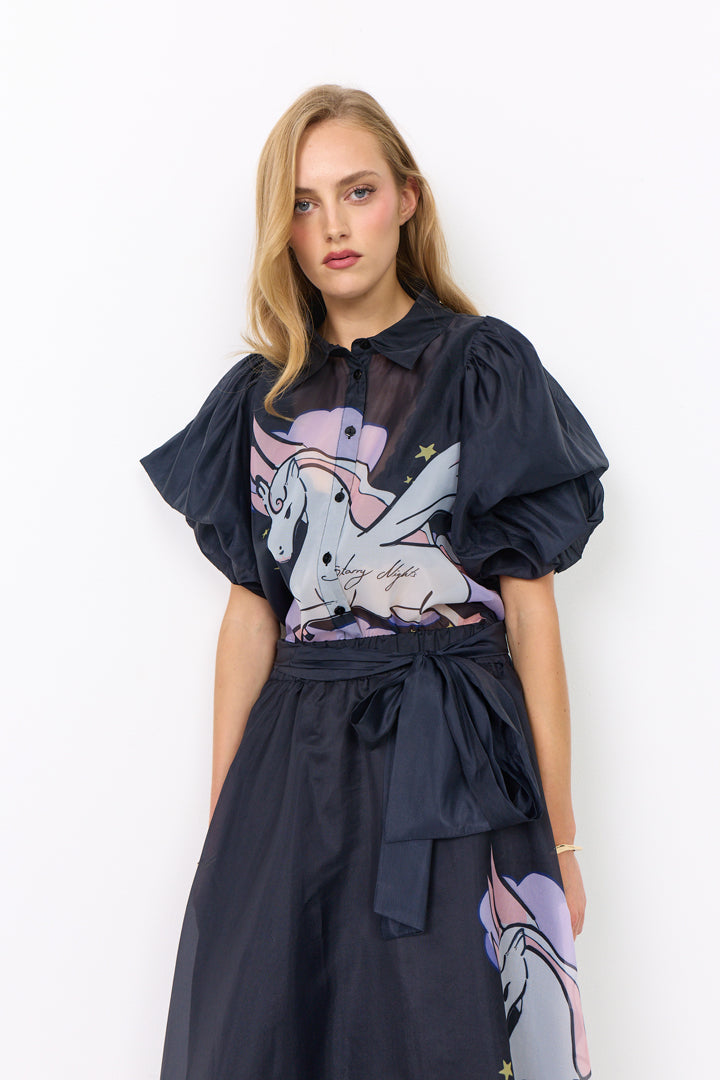 HUNKØN Pallas Shirt Skjorter Black Pony