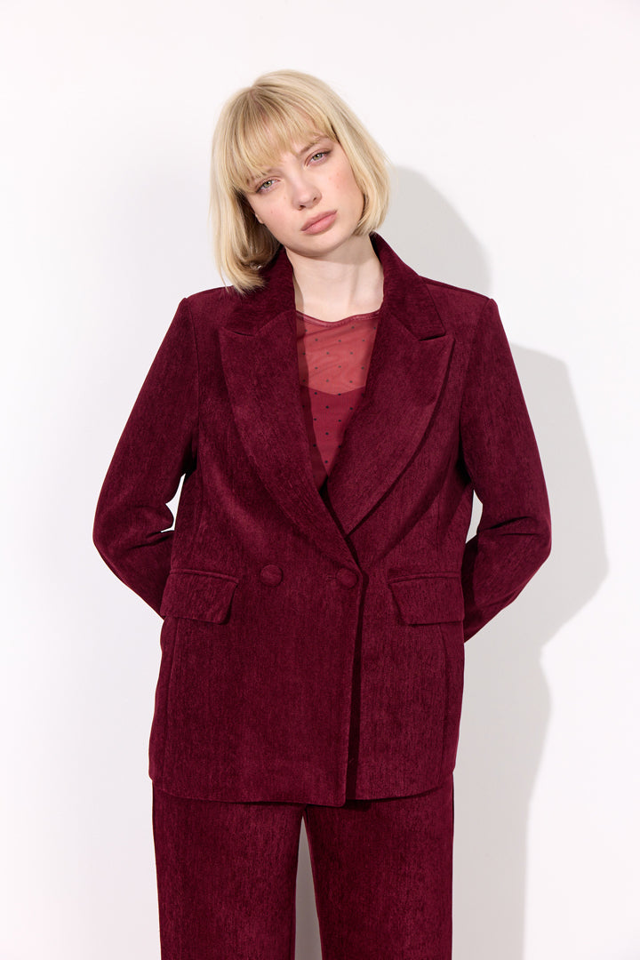 HUNKØN Petra Blazer Jakker Burgundy