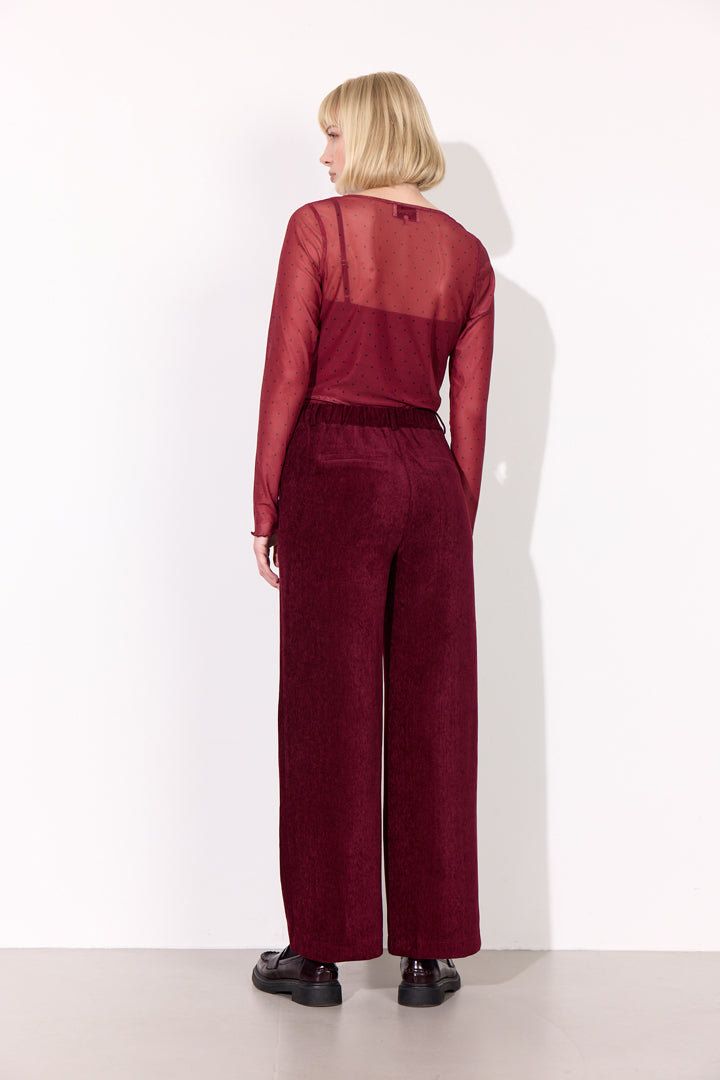 HUNKØN Petra Trousers Bukser Burgundy