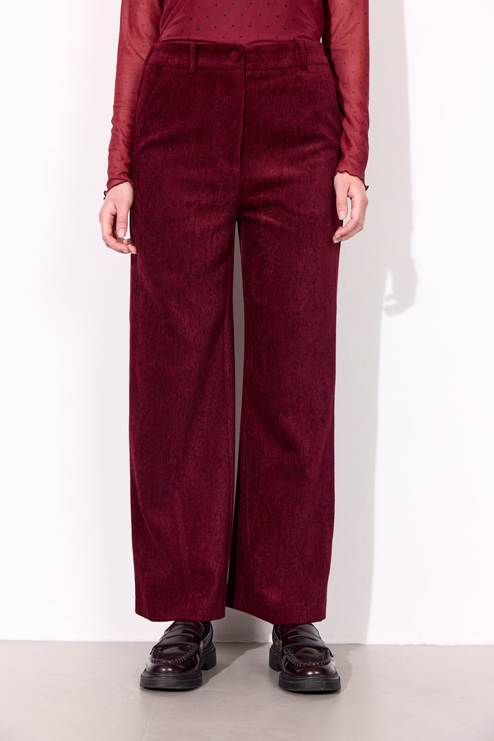 HUNKØN Petra Trousers Bukser Burgundy