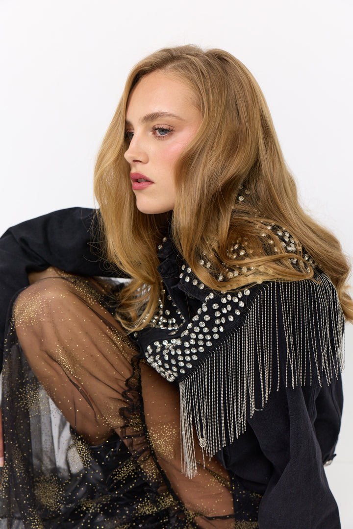 HUNKØN Priya Gem Jacket Jakker Black Denim