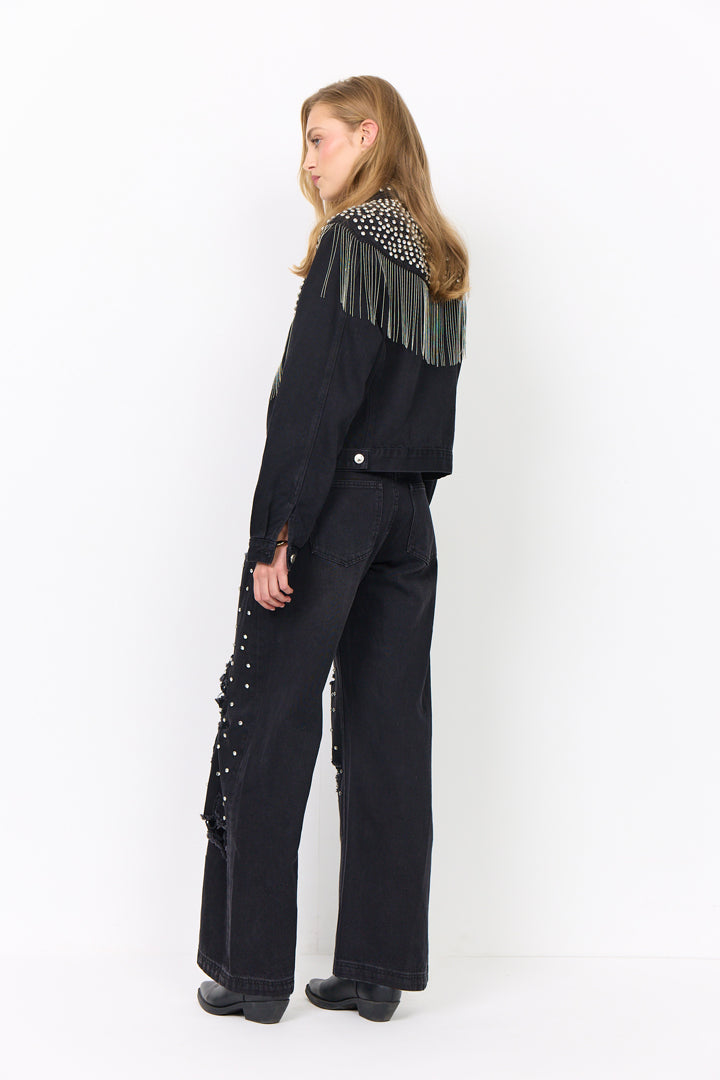HUNKØN Priya Gem Jeans Bukser Black Denim