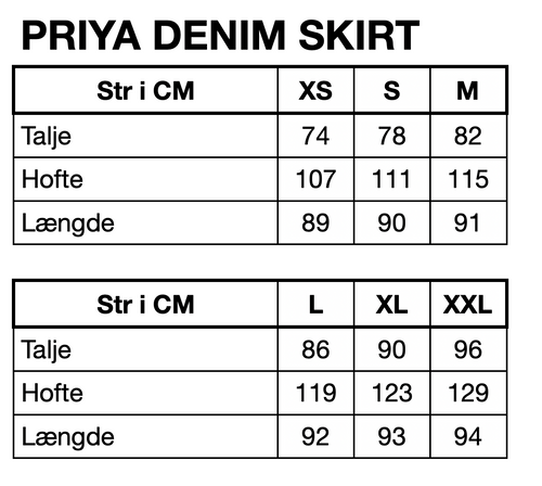 HUNKØN Priya Gem Skirt Nederdele Light Denim