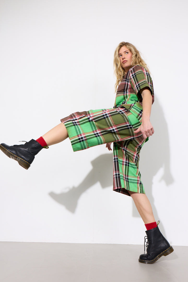 HUNKØN Ramone Shorts Shorts Green Tartan