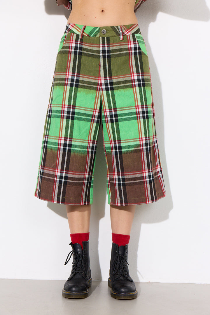 HUNKØN Ramone Shorts Shorts Green Tartan