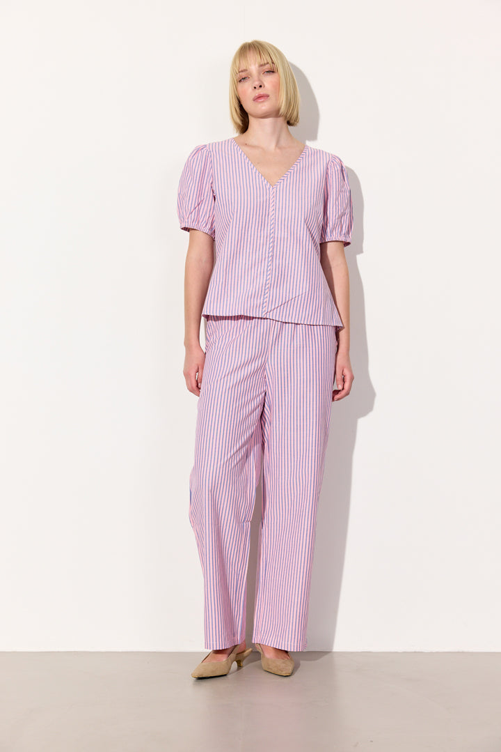 HUNKØN Randi Top Toppe Pink Striped
