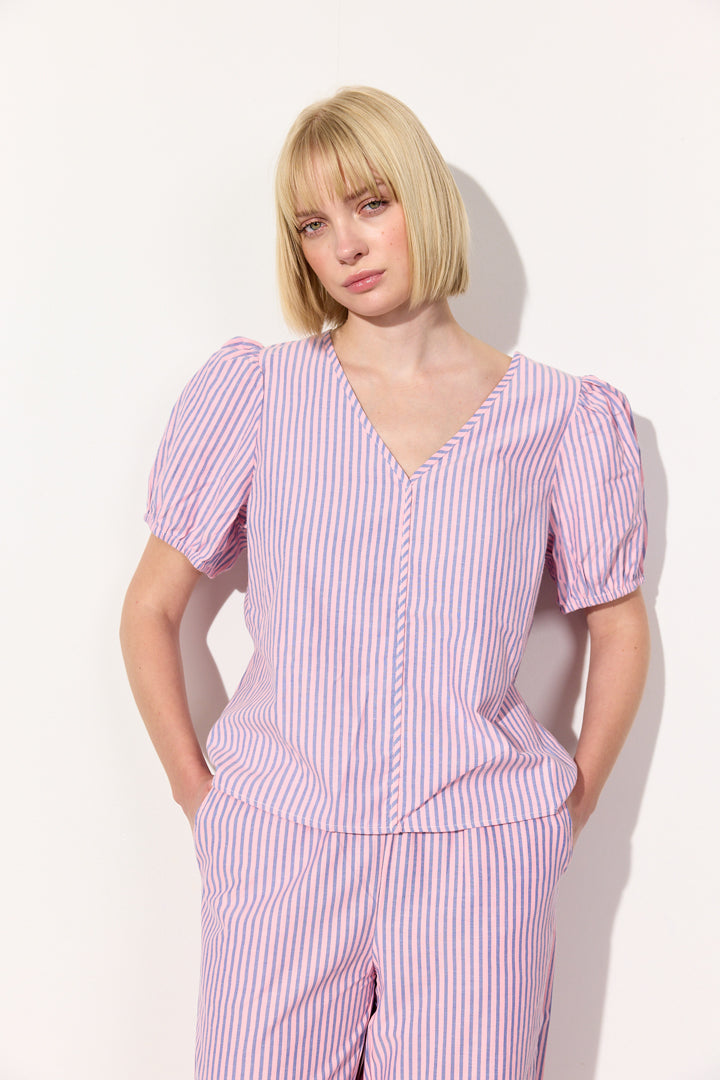 HUNKØN Randi Top Toppe Pink Striped