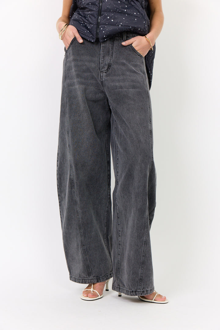 HUNKØN Renata Barrel Jeans Bukser Black
