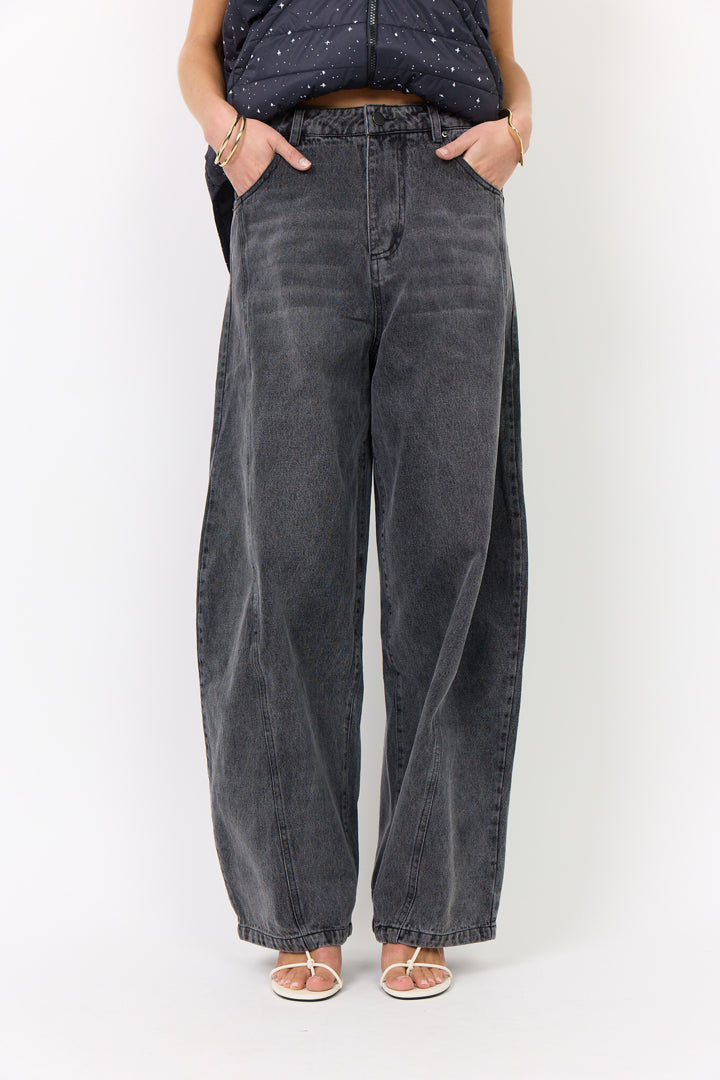 HUNKØN Renata Barrel Jeans Bukser Black