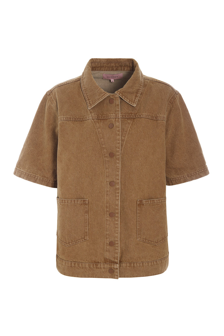 HUNKØN Renata Shirt Skjorter Brown