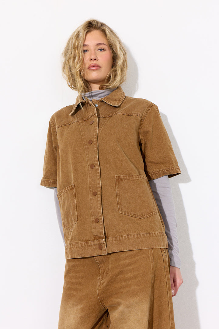 HUNKØN Renata Shirt Skjorter Brown